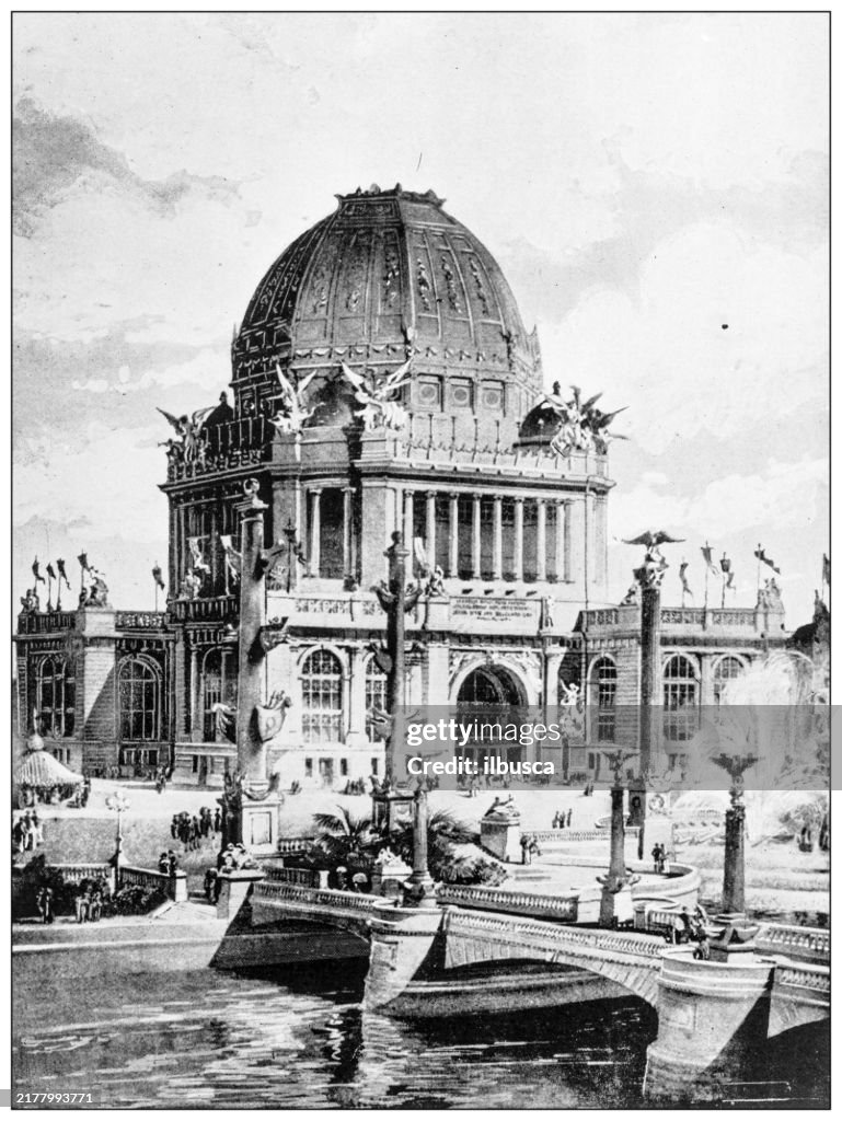History and landmarks of USA: Columbian Exposition, Chicago World's Fair, US Government Department and Building