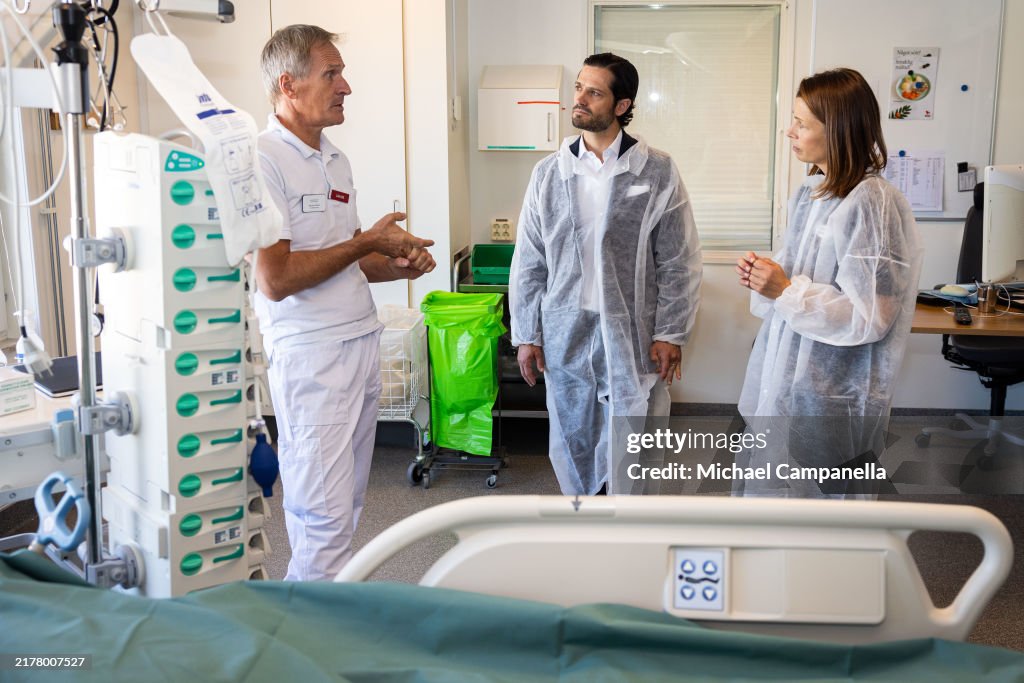 Prince Carl Philip of Sweden Visits Uppsala University Hospital With "Operation Smile"