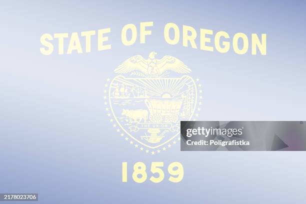 oregon state light transparent stylized flag - vector background - oregon state flag stock illustrations