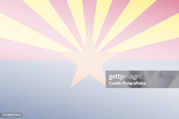 arizona state light transparent stylized flag - vector background - arizona flag stock illustrations