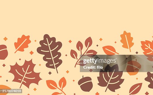 Autumn Fall Leaves Frame Edge Background Pattern Autumn Fall Leaves Frame Edge Background Pattern