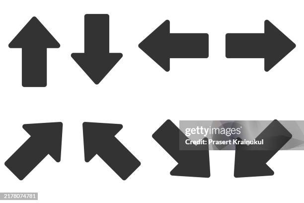 arrow icon set. arrows shape template. - pfeil stock-fotos und bilder