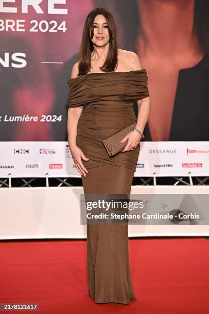 Monica Bellucci attends the opening ceremony during the 16th Film Festival Lumiere In Lyon on October 12, 2024 in Lyon, France.