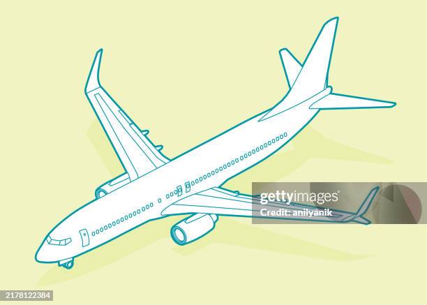 boeing 737 - boeing 737 stock illustrations