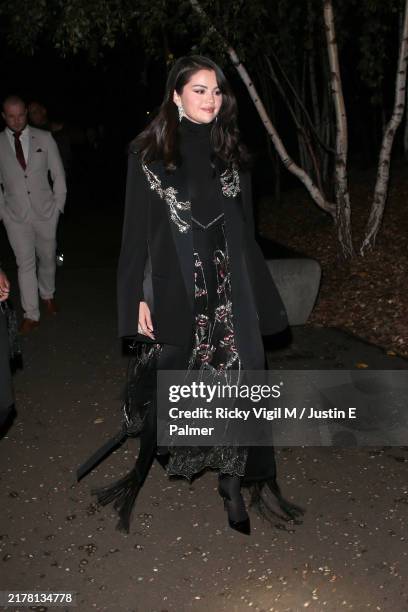 Selena Gomez is seen attending "Emilia Pérez" - UK gala screening in collaboration with Saint Laurent at Tate Modern on October 12, 2024 in London,...