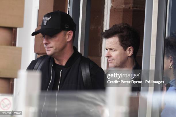 Presenters Ant McPartlin and Declan Donnelly leave The Grand Hotel in Lytham Saint Annes, Lancashire, after Britain's Got Talent has announced it...