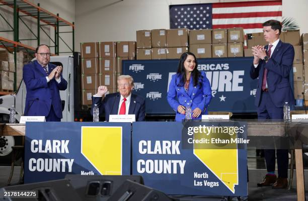 Goya President and CEO Robert Unanue, Republican presidential nominee and former U.S. President Donald Trump, Congressional candidate former U.S....
