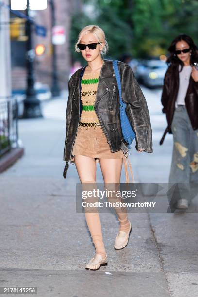 Rosé, aka Roseanne Park MBE, is seen on the Upper East Side on October 12, 2024 in New York City.