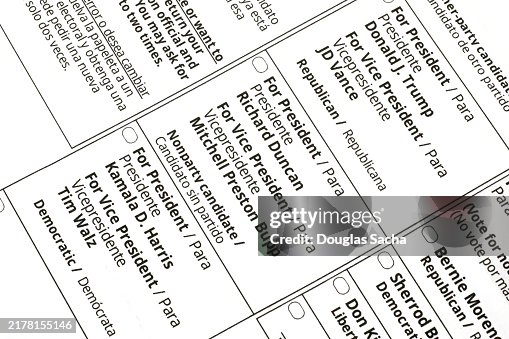 Presidential voting ballot Presidential voting ballot