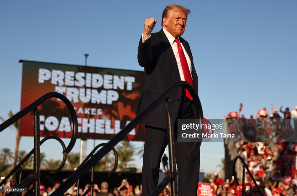 Donald Trump Holds A Campaign Event In Coachella, CA