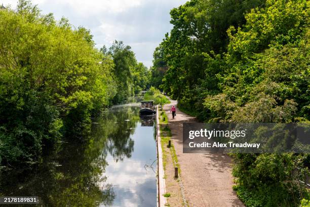 the basingstoke canal - basingstoke canal stock pictures, royalty-free photos & images