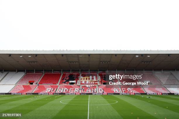 General view inside the stadium prior to the Barclays Women's Championship match between Sunderland and Newcastle United at Stadium of Light on...
