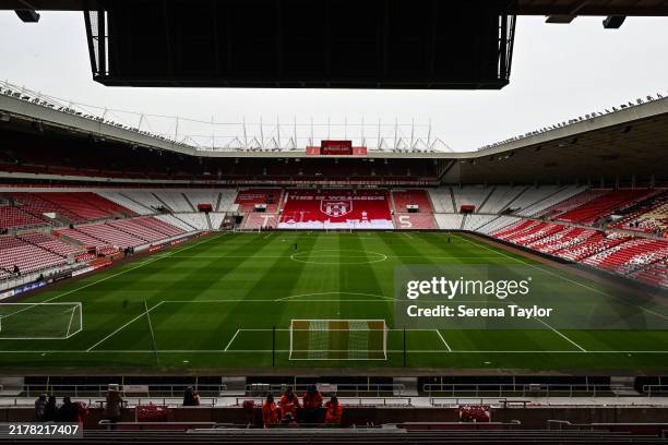 General view prior to the Barclays Women's Championship match between Sunderland and Newcastle United at Stadium of Light on October 13, 2024 in...