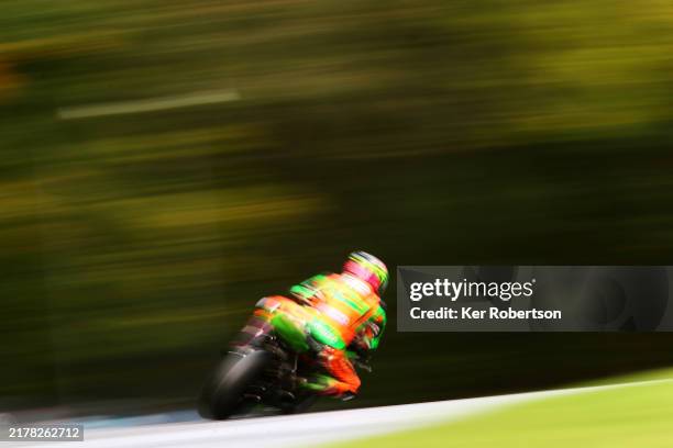 Cameron Dawson of Gearlink Kawasaki rides during the Quattro Group British Supersport Championship at Brands Hatch on October 13, 2024 in Longfield,...