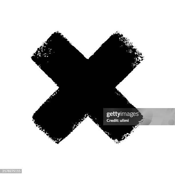 cross mark - x stamp stock illustrations