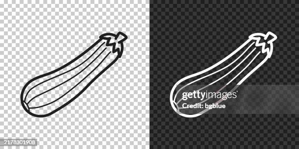 zucchini or courgette. icon for design on blank background - courgette stock illustrations