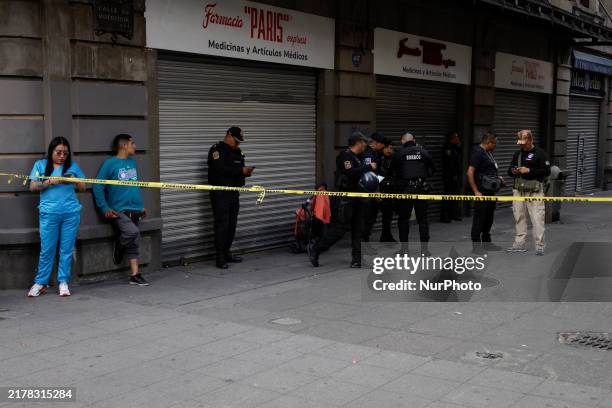 Police operation follows an attack on Diana Sanchez Barrios, leader of traders in the Historic Centre of Mexico City, Mexico, on October 17, 2024....