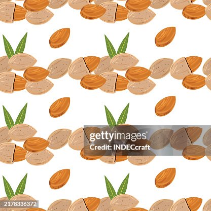 Almond seamless pattern Almond seamless pattern