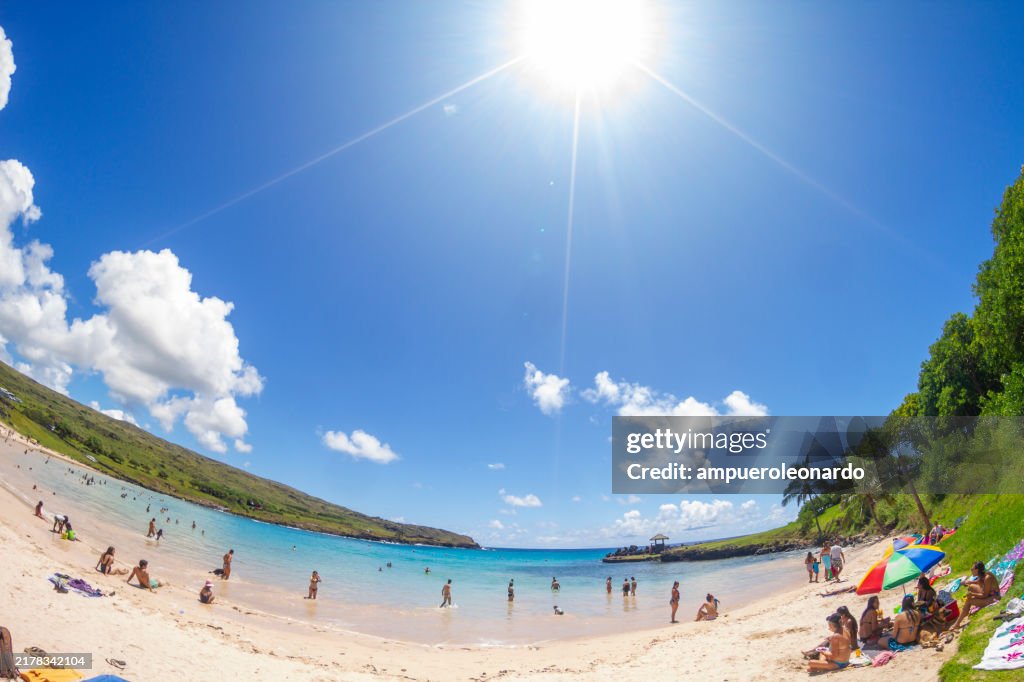 Anakena Beach, Rapa Nui, Easter Island, Polynesia, Chile