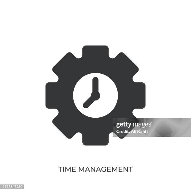 time management glyph solid icon. solid icon that can be applied anywhere, simple, pixel perfect and modern style - time machine stock illustrations