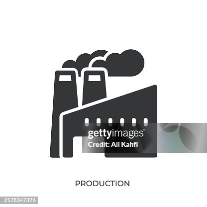 Production glyph solid icon. Solid icon that can be applied anywhere, simple, pixel perfect and modern style Production glyph solid icon. Solid icon that can be applied anywhere, simple, pixel perfect and modern style