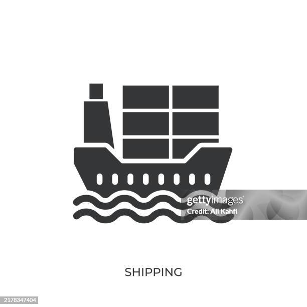 shipping glyph solid icon. solid icon that can be applied anywhere, simple, pixel perfect and modern style - process improvement stock illustrations