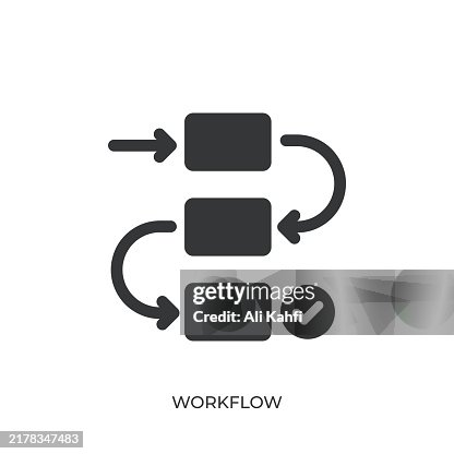 Workflow glyph solid icon. Solid icon that can be applied anywhere, simple, pixel perfect and modern style Workflow glyph solid icon. Solid icon that can be applied anywhere, simple, pixel perfect and modern style