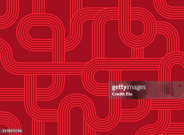 modern complexity pathway maze lines abstract background - woven fabric stock illustrations