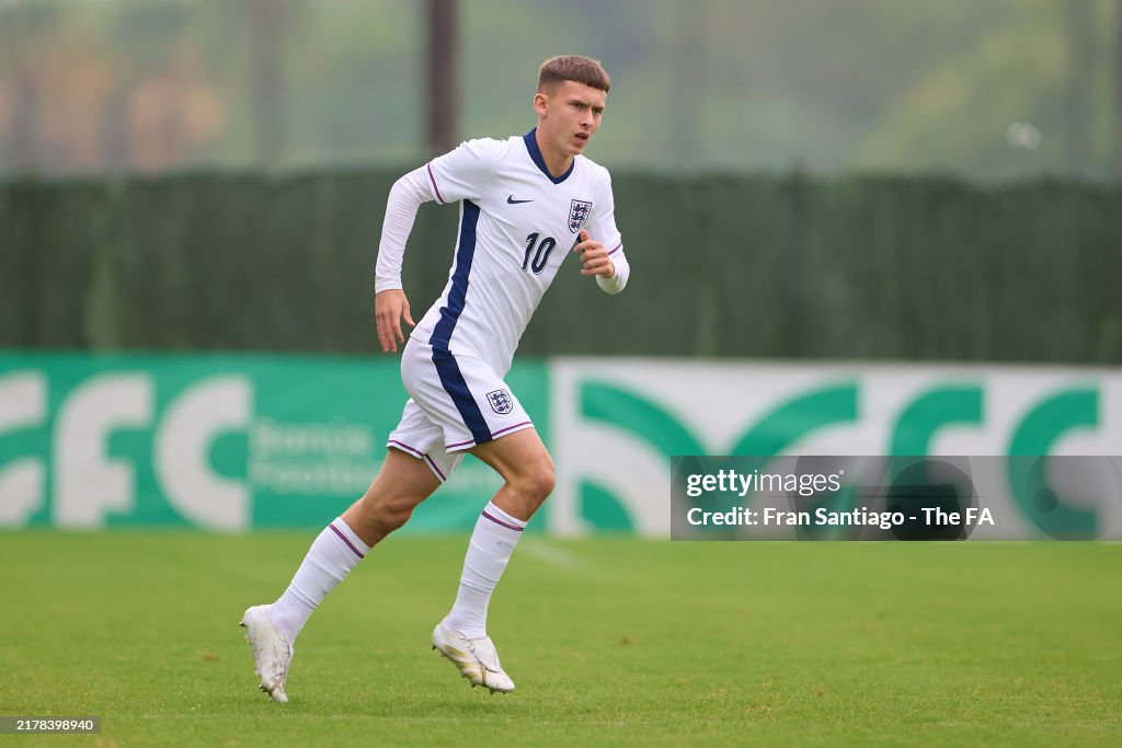 Christopher Rigg England Chris Rigg of England looks on during the International match between ...