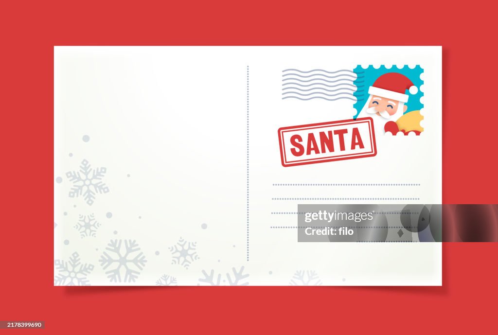 Postcard to Santa Letter Winter Design