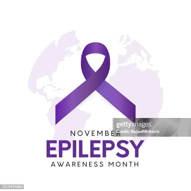 epilepsy awareness month poster, background, november. vector - epilepsy awareness month stock illustrations