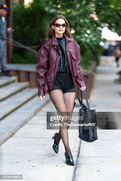 Barbara Palvin is seen in Brooklyn on October 14, 2024 in New York City.