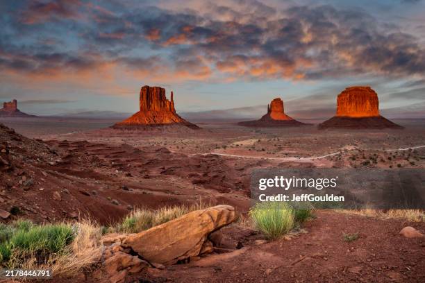 the mittens and merrick butte from lee cly trail - merrick butte stock pictures, royalty-free photos & images
