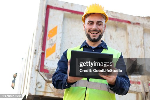 Worker using a tablet Worker using a tablet