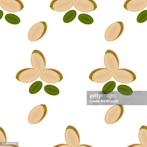 pistachio seamless pattern - salt flakes stock illustrations