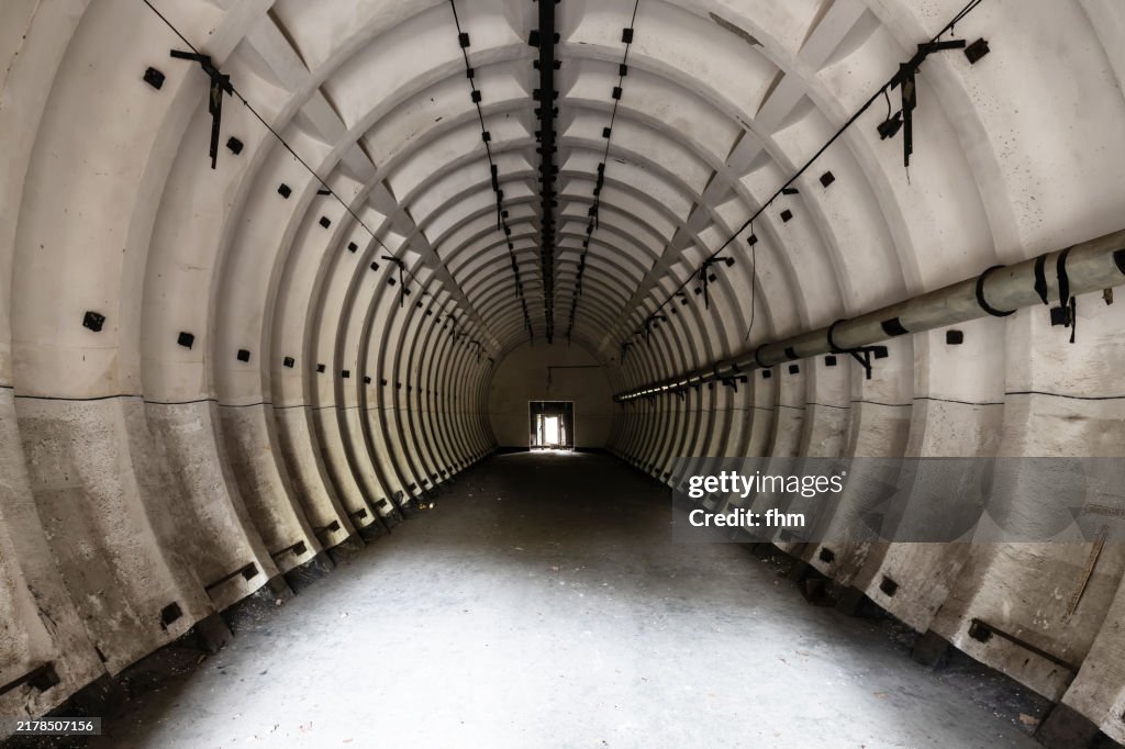 Storage-tunnel for nuclear missiles at an abandoned soviet military in Germany