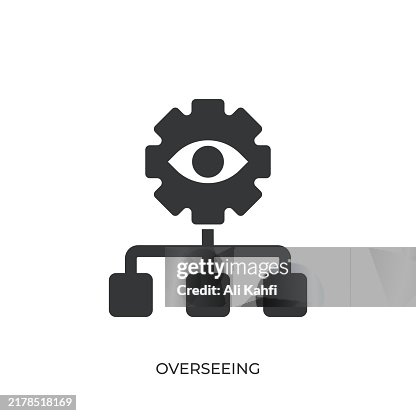 Overseeing glyph solid icon. Solid icon that can be applied anywhere, simple, pixel perfect and modern style Overseeing glyph solid icon. Solid icon that can be applied anywhere, simple, pixel perfect and modern style