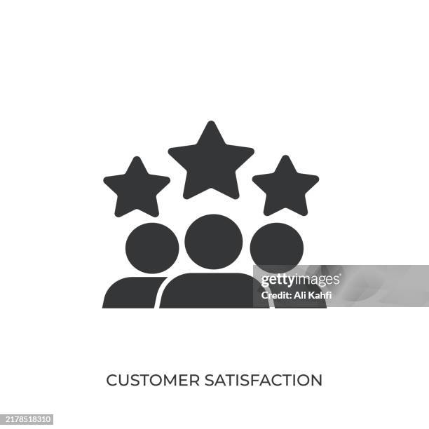 customer satisfaction glyph solid icon. solid icon that can be applied anywhere, simple, pixel perfect and modern style - process improvement stock illustrations