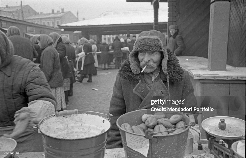 Russian man at the market