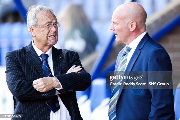 Ross County chairman Roy MacGregor and St Johnstone Head of Football Operations Gus MacPherson during a William Hill Premiership match between St...