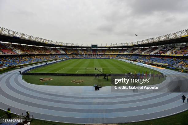 General view of the stadium prior to the FIFA World Cup 2026 South American Qualifier match between Colombia and Chile at Roberto Melendez...