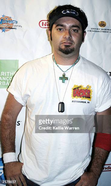 Singer Chris Kirkpatrick of 'NSYNC attends NSYNC's Challenge for the Children V - VIP Afterparty at Krave nightclub on July 19 in Miami, Florida.