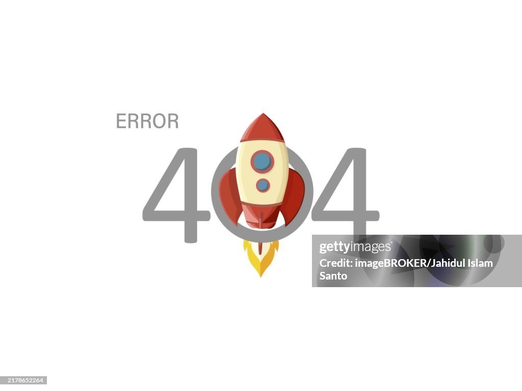 Cartoon rocket with a '404 Error' message symbolizing a webpage not found