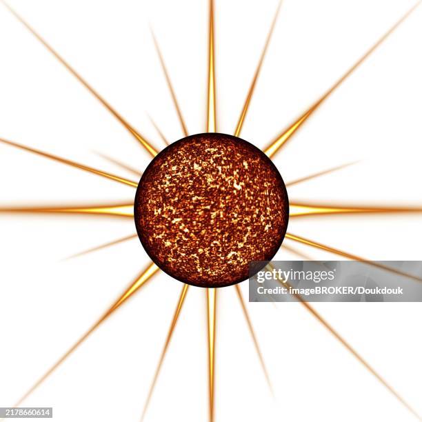 3d Vector Rays 3d Rendering Of The Sun And Rays Isolated On High-Res Vector Graphic ...