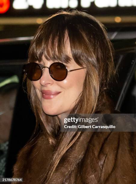 Actress Dakota Johnson is seen in Tribeca on October 15, 2024 in New York City.