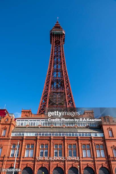 blackpool tower, lancashire, england - blackpool stock pictures, royalty-free photos & images