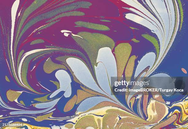 abstract marbling floral pattern for fabric, tile design. background texture - marble tile stock illustrations