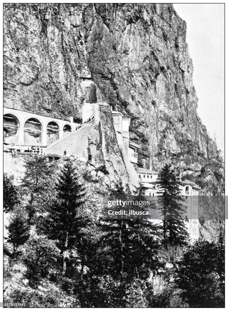 Imagem antiga: Trabzon (Trebizonda), Mosteiro de Sumela