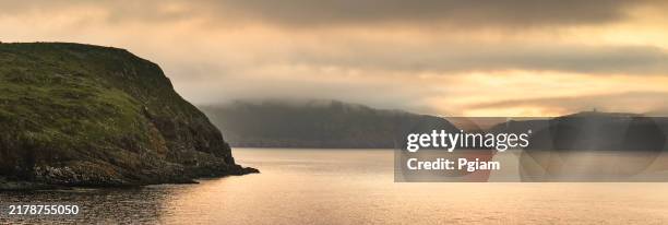cape spear newfoundland easternmost point of canada on the atlantic ocean - equirectangular panorama stock pictures, royalty-free photos & images