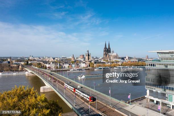 cologne in autumn - lightrail stock pictures, royalty-free photos & images
